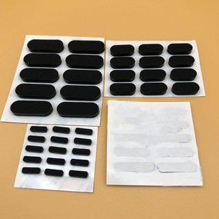 Độ dày 1,5 / 2mm Hình Bầu Dục Cao Su Chân Miếng Lót Chống Trơn Trượt Tự Dính Đen Thảm Silicon Nội Thất Thiết Bị Laptop Miếng Lót Chân