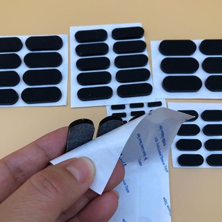 Độ dày 1,5 / 2mm Hình Bầu Dục Cao Su Chân Miếng Lót Chống Trơn Trượt Tự Dính Đen Thảm Silicon Nội Thất Thiết Bị Laptop Miếng Lót Chân