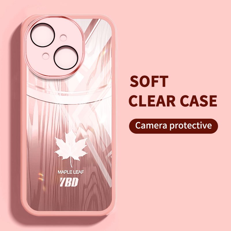 Vỏ lá phong đơn giản YBD cho ITEL A50C A06 Tecno Spark Go 1S Spark Go 1 2024 Tecno POP 9 KL4h Spark Go 2025 Vỏ đáy chống rơi trong suốt