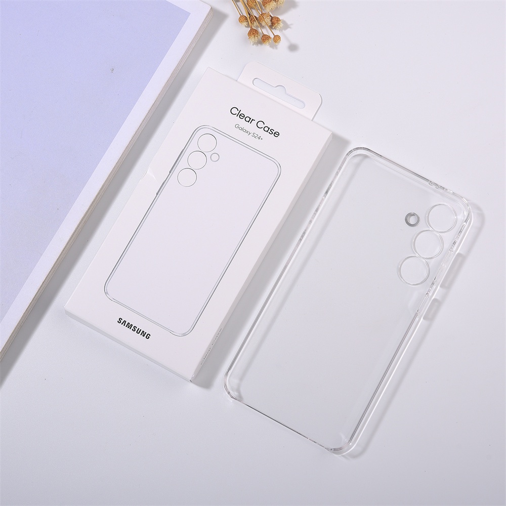 Ốp Điện Thoại Silicon Trong Suốt Cho Samsung Galaxy S25 S24 S23 Ultra Plus FE Pha Lê Siêu Mỏng Mềm Trong Suốt Bao S 25 +