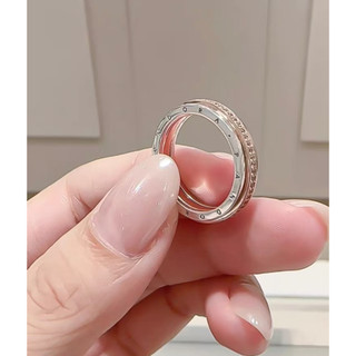 [Sản phẩm mới 2025] Nhẫn Logo Pavé hai tông màu - Quà tặng cổ điển