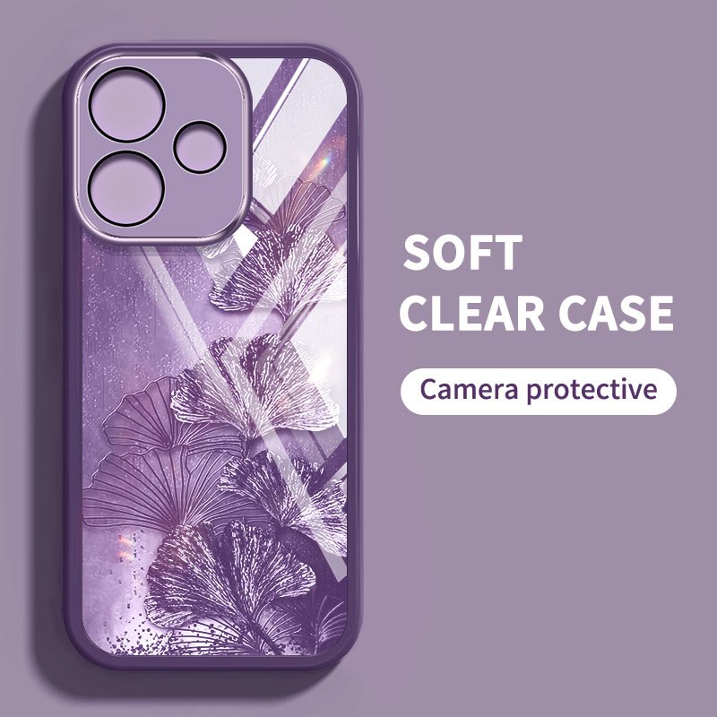 Vỏ lá phong đơn giản YBD cho OPPO A5X A5 Pro 5G 4G Vỏ đáy chống rơi trong suốt
