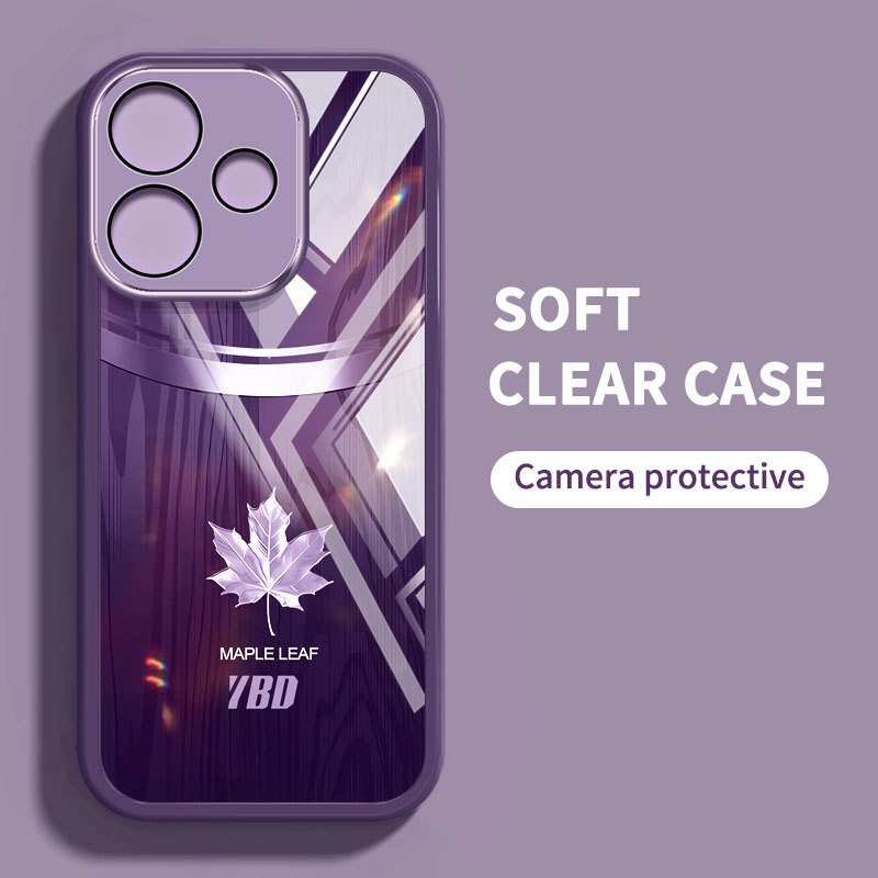 Vỏ lá phong đơn giản YBD cho OPPO A5X A5 Pro 5G 4G Vỏ đáy chống rơi trong suốt