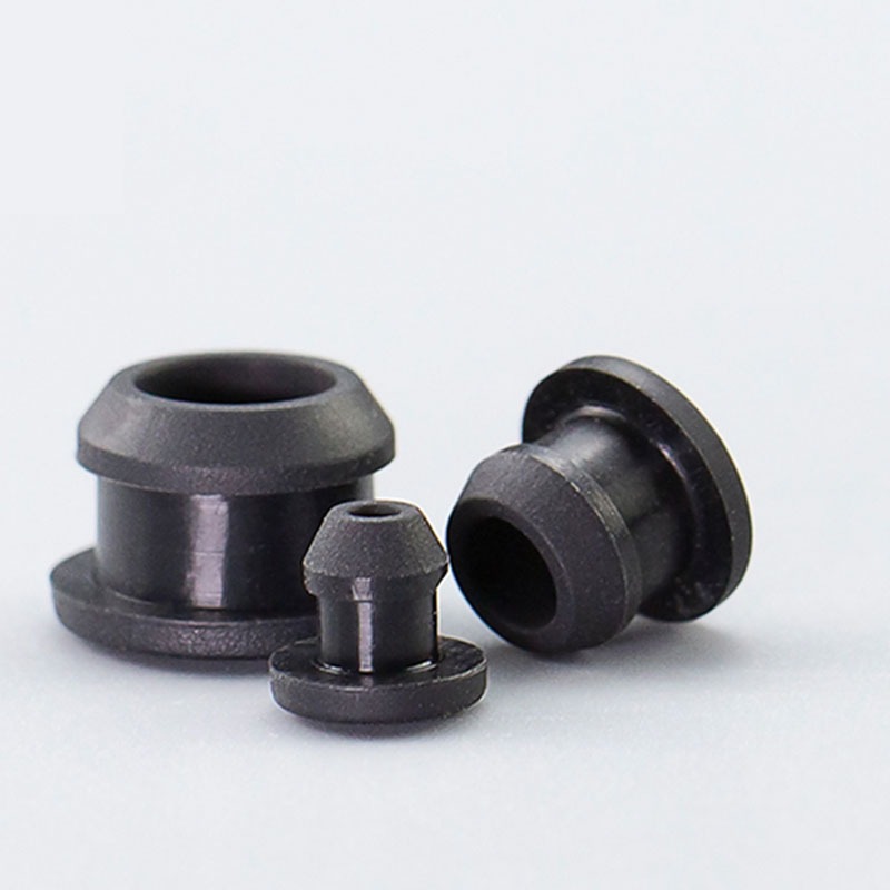 Đen Trắng Silicon Cao Su Lỗ Mũ T Loại Cắm Bao Snap-on Gioăng Trống Cuối Nắp Niêm Phong Nút Chặn 2.5-50.6mm