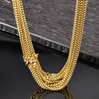 Vòng cổ không gây dị ứng chống nước không gây dị ứng Thép không gỉ mạ vàng 18K Phong cách đa năng Nhiều màu tùy chọn