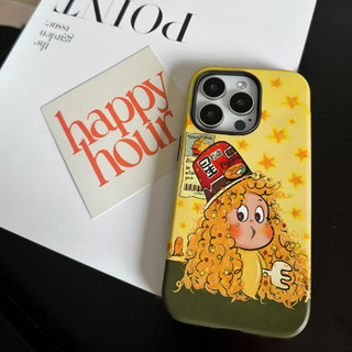 Ốp bảo vệ họa tiết cô gái xoăn ngôi sao 2 trong 1 cho iPhone 11 12pro 13promax 15pro 15promax 14 14promax 14pro 16 pro max 16 plus 2 trong 1 ốp lưng