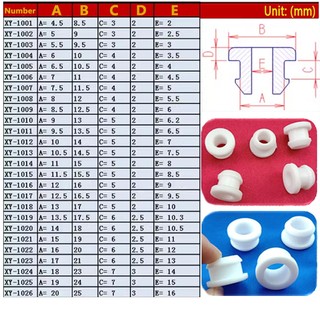 Xám / Trong Suốt Cao Su Silicon Snap-on Grommet Lỗ Cắm Dây Điện Cáp Bảo Vệ Bushing