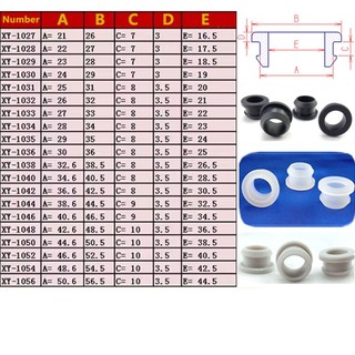 Xám / Trong Suốt Cao Su Silicon Snap-on Grommet Lỗ Cắm Dây Điện Cáp Bảo Vệ Bushing