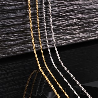 Vòng cổ xoắn bằng thép không gỉ mạ vàng 18K Không gây dị ứng Chống nước Hợp thời trang Nhiều màu