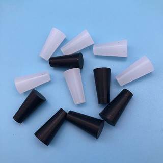 Nón Silicon Lỗ Cắm Hình nón Cao Su niêm phong Chai Nút chặn phôi che chắn phích cắm Rõ ràng / Đen