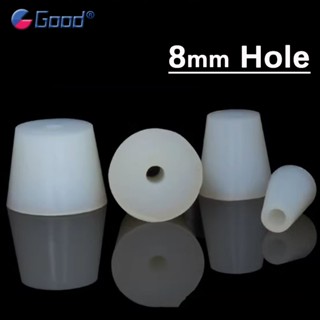 1 Cái Nút Chặn Silicon Hình nón Cắm Có Lỗ 8mm Đục Lỗ Cấp Thực Phẩm Qua Lỗ Nút Chặn Silicon