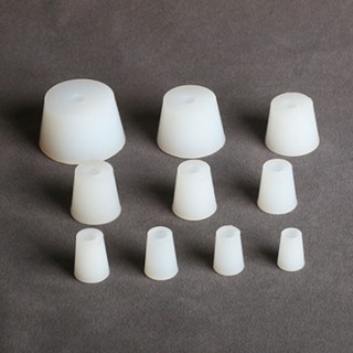 1 Cái Nút Chặn Silicon Hình nón Cắm Có Lỗ 8mm Đục Lỗ Cấp Thực Phẩm Qua Lỗ Nút Chặn Silicon