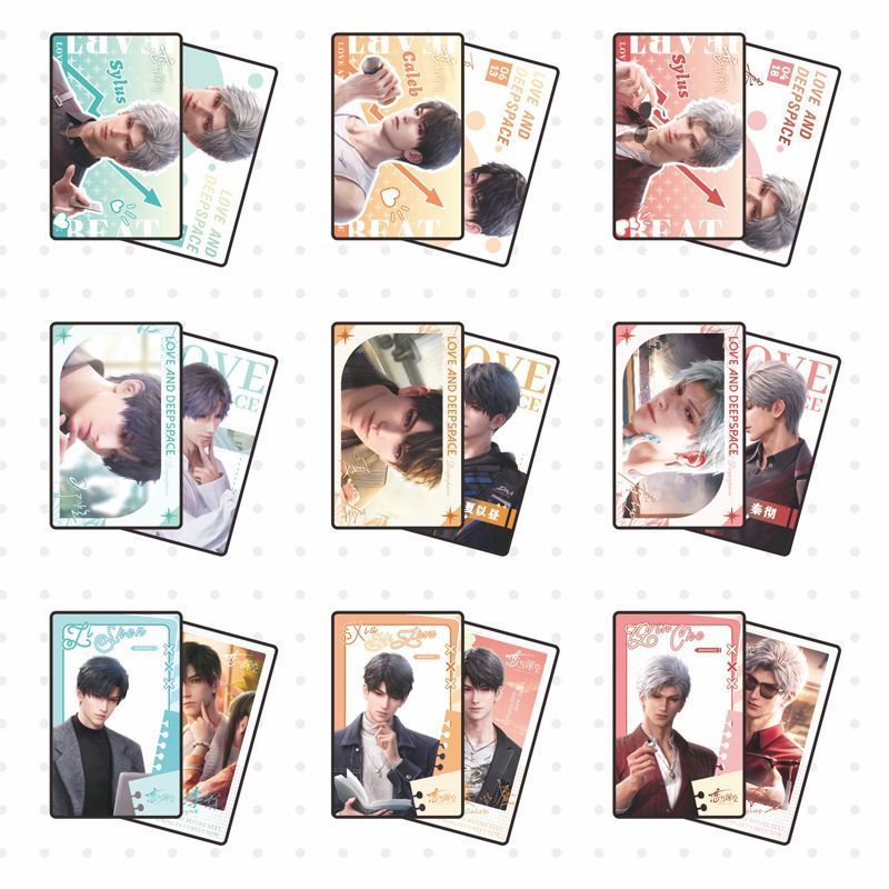 Hộp đựng thẻ mù Love and Deepspace Thẻ theo chủ đề trò chơi sưu tập hai mặt