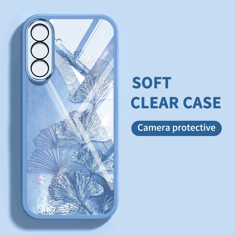 Vỏ Lá Phong Đơn Giản YBD Cho Samsung Galaxy A56 A36 A24 A25 A26 A34 A35 A54 A55 4G 5G Vỏ Đáy Chống Rơi Trong Suốt