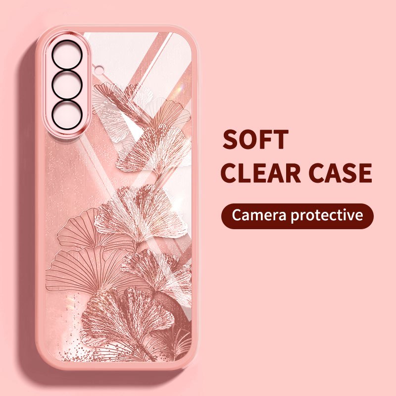 Vỏ Lá Phong Đơn Giản YBD Cho Samsung Galaxy A56 A36 A24 A25 A26 A34 A35 A54 A55 4G 5G Vỏ Đáy Chống Rơi Trong Suốt
