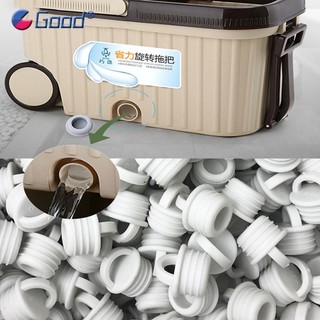 1-5 Chiếc Cây Lau Nhà Xô Thoát Nước Nút Chặn Silicon Trắng, Lỗ Thoát Nước Ổ Cắm Xô Tròn