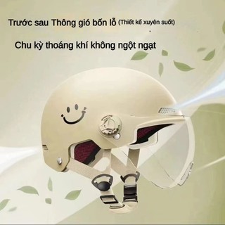 Mùa Hè Đi Xe Chống Tia Cực tím Xe Điện Mũ Bảo Hiểm Nam Nữ Bốn Mùa Đa Năng Xe Máy Nửa Mũ Bảo Hiểm