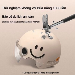 Mùa Hè Đi Xe Chống Tia Cực tím Xe Điện Mũ Bảo Hiểm Nam Nữ Bốn Mùa Đa Năng Xe Máy Nửa Mũ Bảo Hiểm