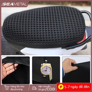 SEAMETAL Xe Máy 3D Lưới Vải Chống Trượt Miếng Lót Thoáng Khí Chống Nắng Có Lưới Đệm Xe Tay Ga Ghế Xe Đạp Điện Bọc Ghế