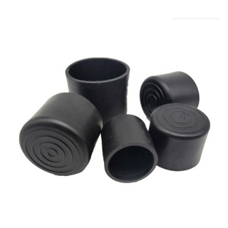 Tròn Đen PVC Mềm Cao Su Ống Tay Ống Nắp Bàn Ghế Chân Miếng Lót Bảo Vệ 6 8 10 12 14 16 20 22 25 28-100mm