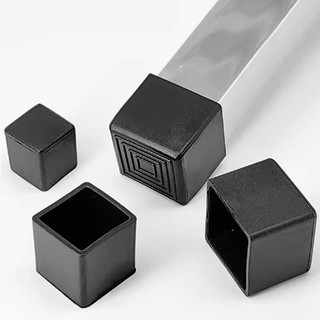 Đen Vuông Ghế Chân Mũ PVC Chống Trơn Trượt Bàn Chân Bụi Bao Tất Sàn Miếng Lót Ống Phích Cắm Hình Chữ Nhật