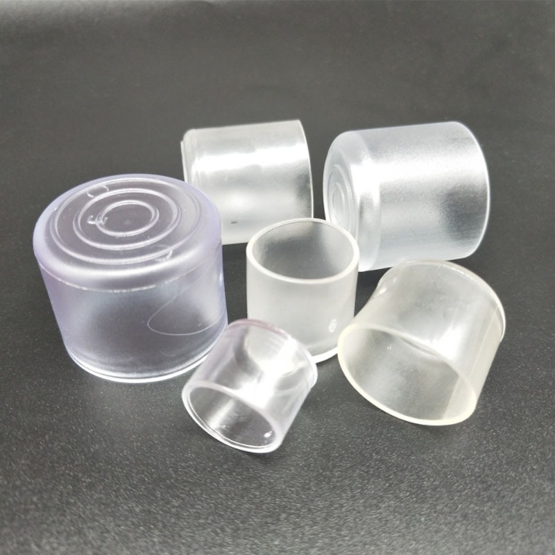 Tròn / Hình Chữ Nhật Trong Suốt Ống Cắm Nắp Ống Bảo Vệ Lỗ PVC Đầu Nắp Nội Thất Bàn Chân Đầu Ghế Chân Miếng Lót Bảo Vệ Bao
