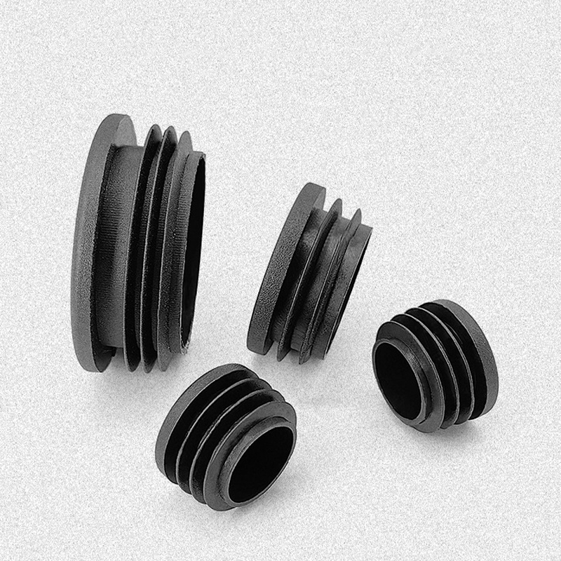 Đen Tròn Nhựa Trống Cuối Nắp Ống Chèn Ống Cắm Bung Chèn Nút Chặn Cho Ghế Chân Ống 10 ~ 114mm