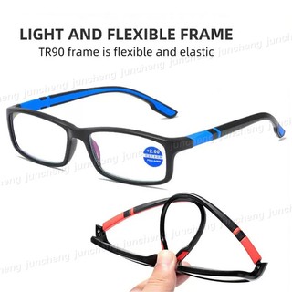 0 ~ + 400 Kính Đọc Sách TR Vuông Photochromic Chống Bức Xạ Kính Dành Cho Nữ Chống Ánh Sáng Xanh Kính Mắt Lão Thị Phân Loại Khung Kính Mắt Chuyển Đổi Kính Mắt