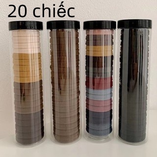 Dây buộc tóc co giãn cao không đường may, dày cho người lớn, phụ kiện tóc đơn giản Hàn Quốc