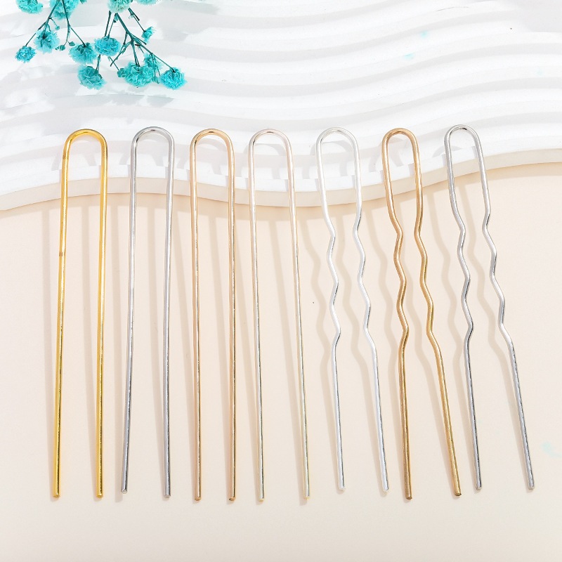 [Bán hàng trực tiếp tại nhà máy] Phụ kiện mũ nón cổ bằng kim loại Tấm kẹp tóc hình chữ U DIY làm bằng tay
