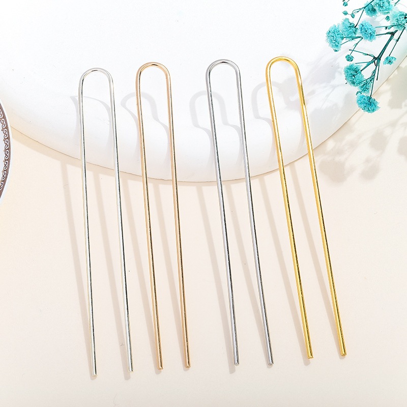 [Bán hàng trực tiếp tại nhà máy] Phụ kiện mũ nón cổ bằng kim loại Tấm kẹp tóc hình chữ U DIY làm bằng tay