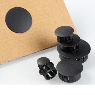 Nhựa Đen Chụp Trên Lỗ Cắm Mũ Cáp Treo Tường Bàn Có Nội Thất Tròn Lỗ Bung 5 6--12 13 14 15 16 18-20 22 25 28 30-50mm