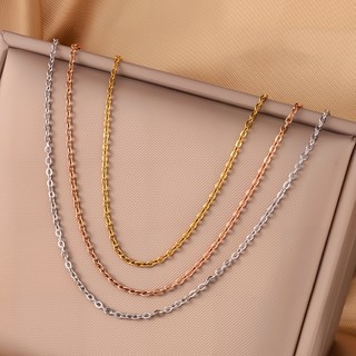 Vòng cổ chống mồ hôi bằng thép không gỉ mạ vàng 18K Ba màu