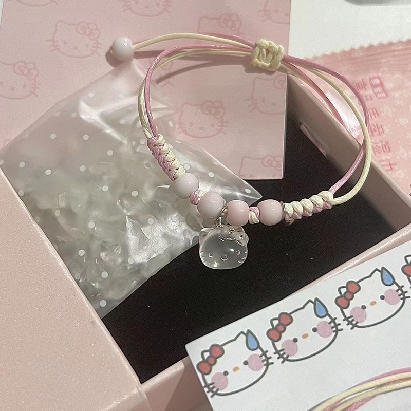 Thời trang Phiên bản Hàn Quốc Hoạt hình dễ thương Vòng tay cặp đôi Kate Cat Quà tặng ngày lễ