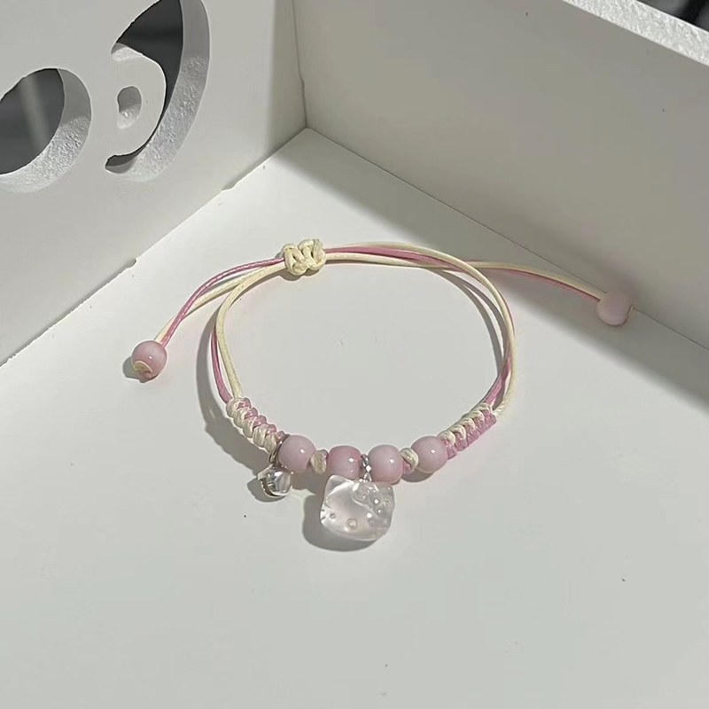 Thời trang Phiên bản Hàn Quốc Hoạt hình dễ thương Vòng tay cặp đôi Kate Cat Quà tặng ngày lễ
