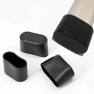 Đen / Trong Suốt Cao Su PVC Ghế Chân Nắp Hình Bầu Dục Có Đồ Nội Thất Chân Bàn Bảo Vệ Sàn Đồ Nội Thất Phụ Kiện Nhà