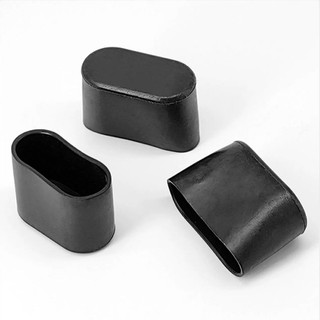 Đen / Trong Suốt Cao Su PVC Ghế Chân Nắp Hình Bầu Dục Có Đồ Nội Thất Chân Bàn Bảo Vệ Sàn Đồ Nội Thất Phụ Kiện Nhà