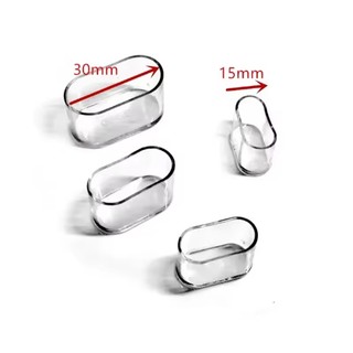 Đen / Trong Suốt Cao Su PVC Ghế Chân Nắp Hình Bầu Dục Có Đồ Nội Thất Chân Bàn Bảo Vệ Sàn Đồ Nội Thất Phụ Kiện Nhà