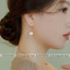 Bông tai titan nữ không gỉ mạ vàng 18k thiết kế ngọc trai nhân tạo thời trang tinh tế