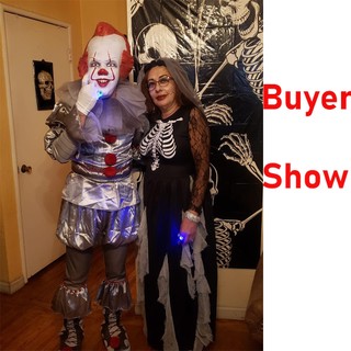 Trang phục cô dâu sọ cho phụ nữ Nữ Halloween Skull Cosplay Trang phục tiệc fancy với ban nhạc tóc