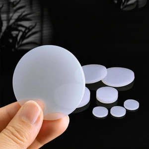 Miếng đệm silicon tròn rắn màu trắng Miếng đệm độ dày 1 / 2 / 3 / 5mm Đường kính 10-100mm