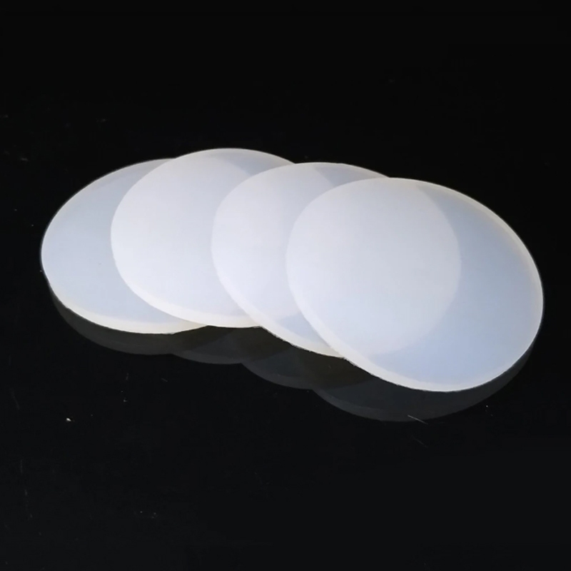 Miếng đệm silicon tròn rắn màu trắng Miếng đệm độ dày 1 / 2 / 3 / 5mm Đường kính 10-100mm