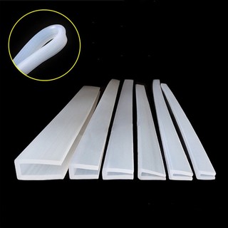 Cao Su Silicon Mờ Hình Chữ U Dải Con Dấu Trong Suốt Cách Âm Tiếng Ồn Chống Va Chạm CAO Cho Thủy Tinh Kim Loại Gỗ Dải Thời Tiết