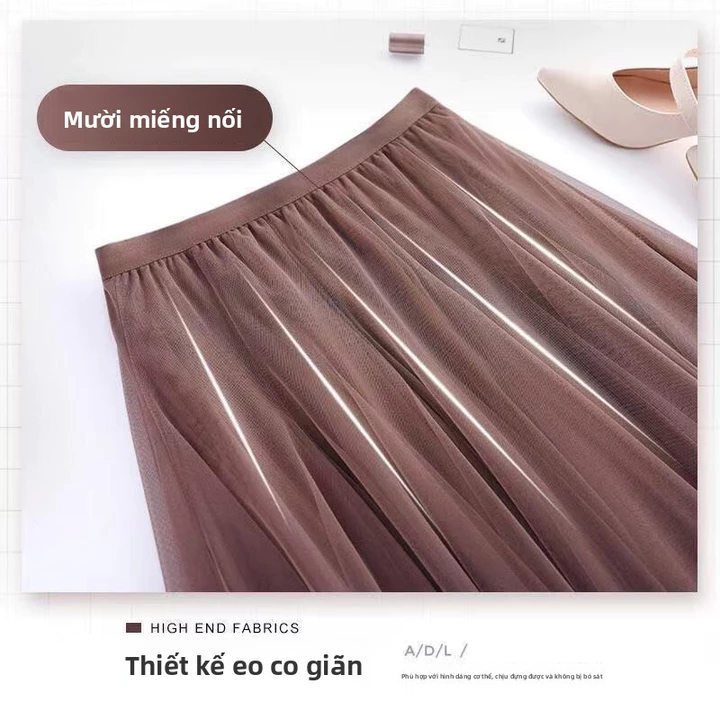 Fabric Pleated Fashion Skirt Dress Maxi Voan – 5