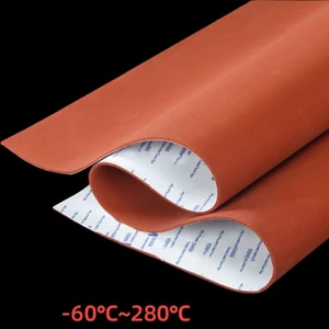 Tấm xốp cao su Silione tự dính Tấm xốp silicon mềm màu đỏ Thảm chịu nhiệt độ cao Tấm dày 1 / 2 / 3mm