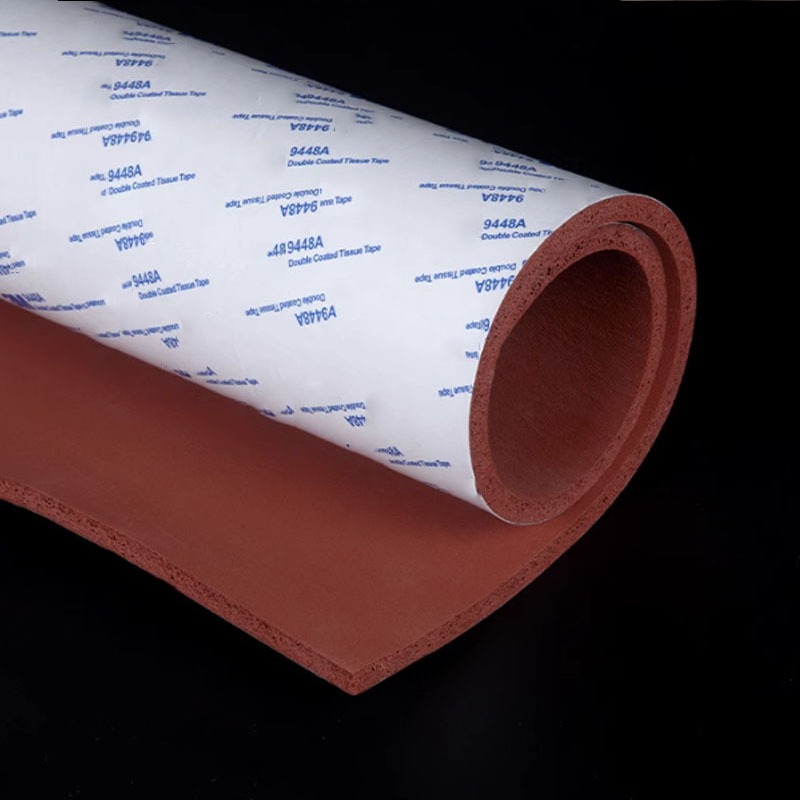 Tấm xốp cao su Silione tự dính Tấm xốp silicon mềm màu đỏ Thảm chịu nhiệt độ cao Tấm dày 1 / 2 / 3mm