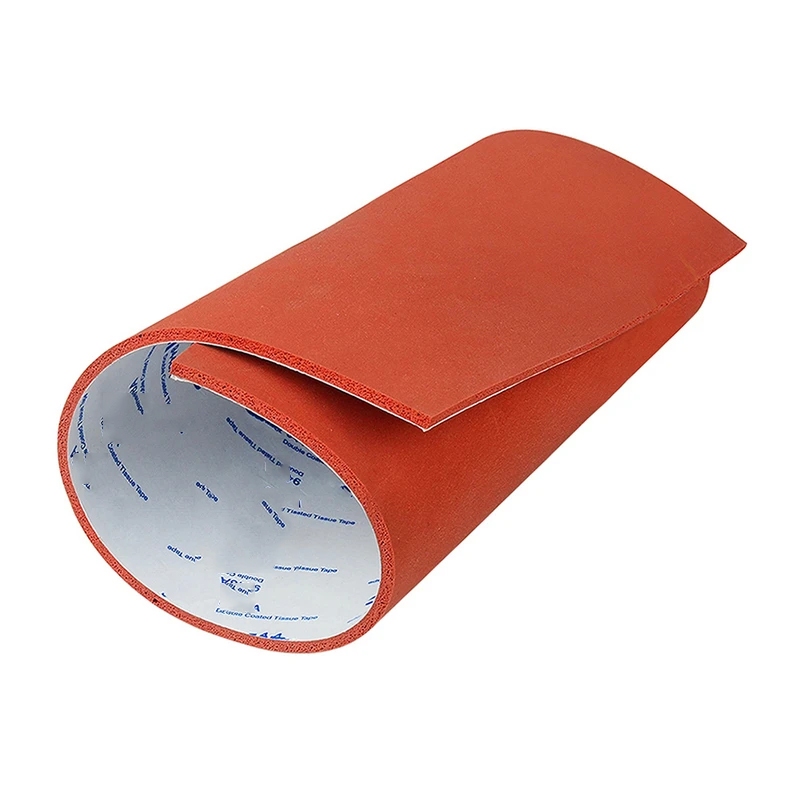 Tấm xốp cao su Silione tự dính Tấm xốp silicon mềm màu đỏ Thảm chịu nhiệt độ cao Tấm dày 1 / 2 / 3mm