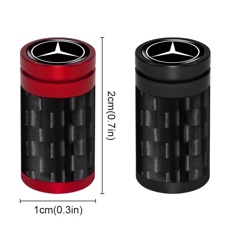 4 Lốp Xe Ô Tô Thân Van Mũ Sợi Carbon Lốp Xe Chống Bụi Mũ Cho Xe Mercedes Benz Class W212 W211 W210 W203 W204 W205 CLA GLK CLS A C