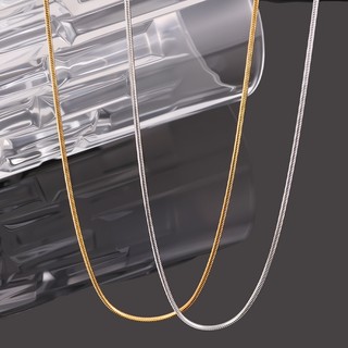 Hàng có sẵn! Dây chuyền rắn bằng thép không gỉ chống thấm nước mạ vàng 18K với chuỗi đuôi có thể điều chỉnh