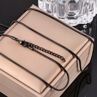 Hàng có sẵn! Dây chuyền rắn bằng thép không gỉ chống thấm nước mạ vàng 18K với chuỗi đuôi có thể điều chỉnh
